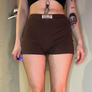 Motel Rocks Brown Lounge Shorts